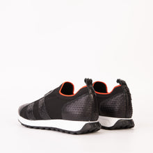 Load image into Gallery viewer, The Aslan Black Knitted &amp; Leather Men Sneaker