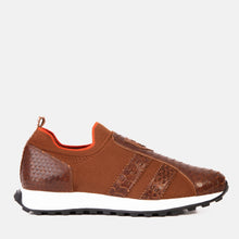 Load image into Gallery viewer, The Aslan Tan Knitted &amp; Leather Men Sneaker