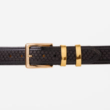 Load image into Gallery viewer, The Monarch Black Leather Belt