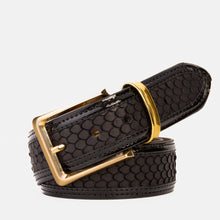 Load image into Gallery viewer, The Monarch Black Leather Belt