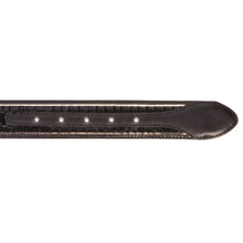 Load image into Gallery viewer, The Bellagio Black &amp; Gold Leather Belt