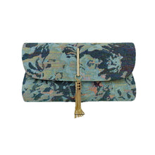 Load image into Gallery viewer, Embroidered Floral Evening Clutch Bag - Rhinestone Chain Shoulder Bag for Women