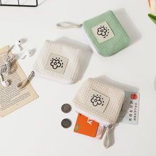 Load image into Gallery viewer, Waffle Texture Wristlet Bag – Minimalist Cotton Wristlet Pouch | Sarah Express