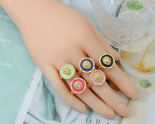 Load image into Gallery viewer, Enamel Lion Head Adjustable Ring, Sku#X297