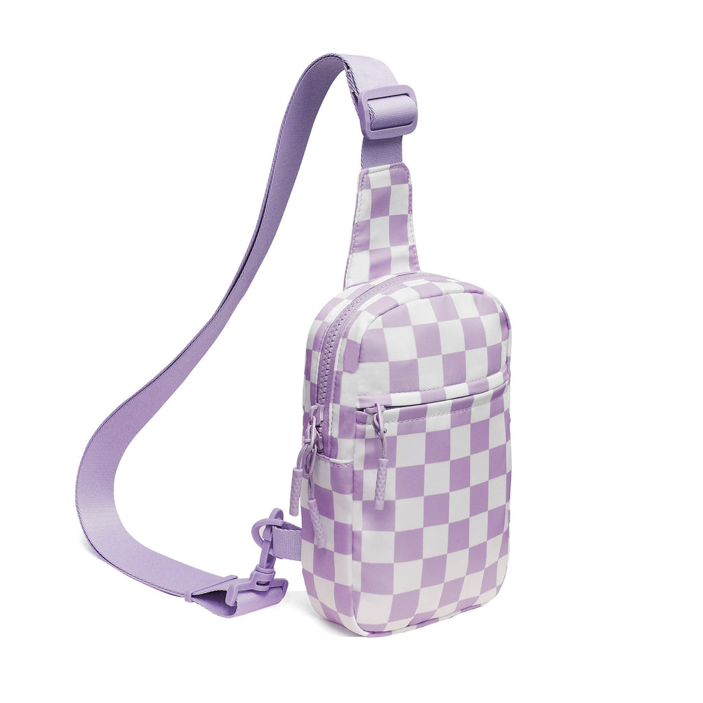 Waterproof Plaid Crossbody Bag - Lightweight Travel Sling Bag for Women & Men