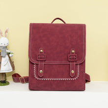 Load image into Gallery viewer, Korean-Style Women's Backpack - PU Leather Fashion Backpack with Multiple Pockets | Sarah Express