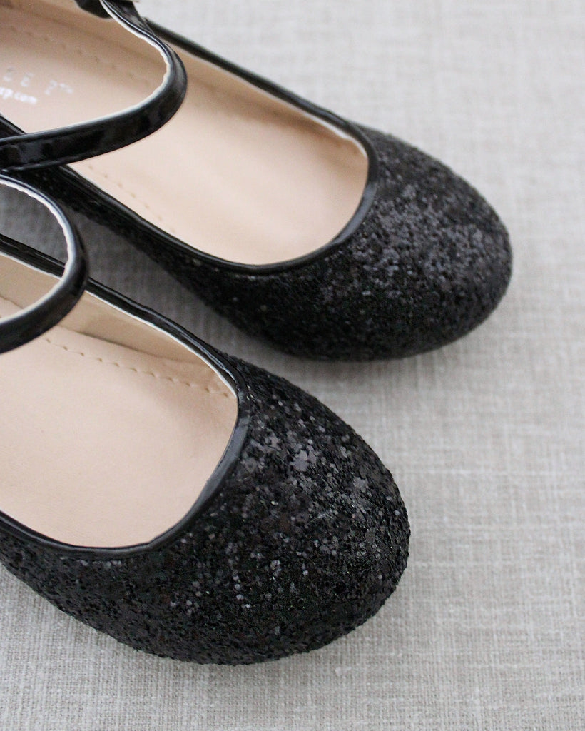 Rock Glitter Mary Jane with Glitter Heels for Girls