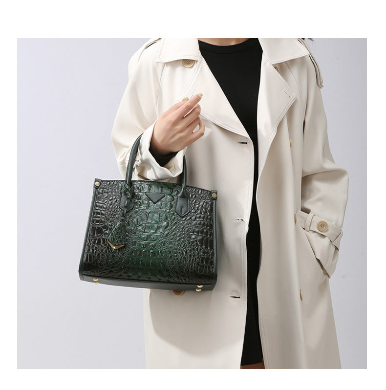 Vintage Crossbody Statement Handbag Set for Women - PU Leather Retro Shoulder Bag