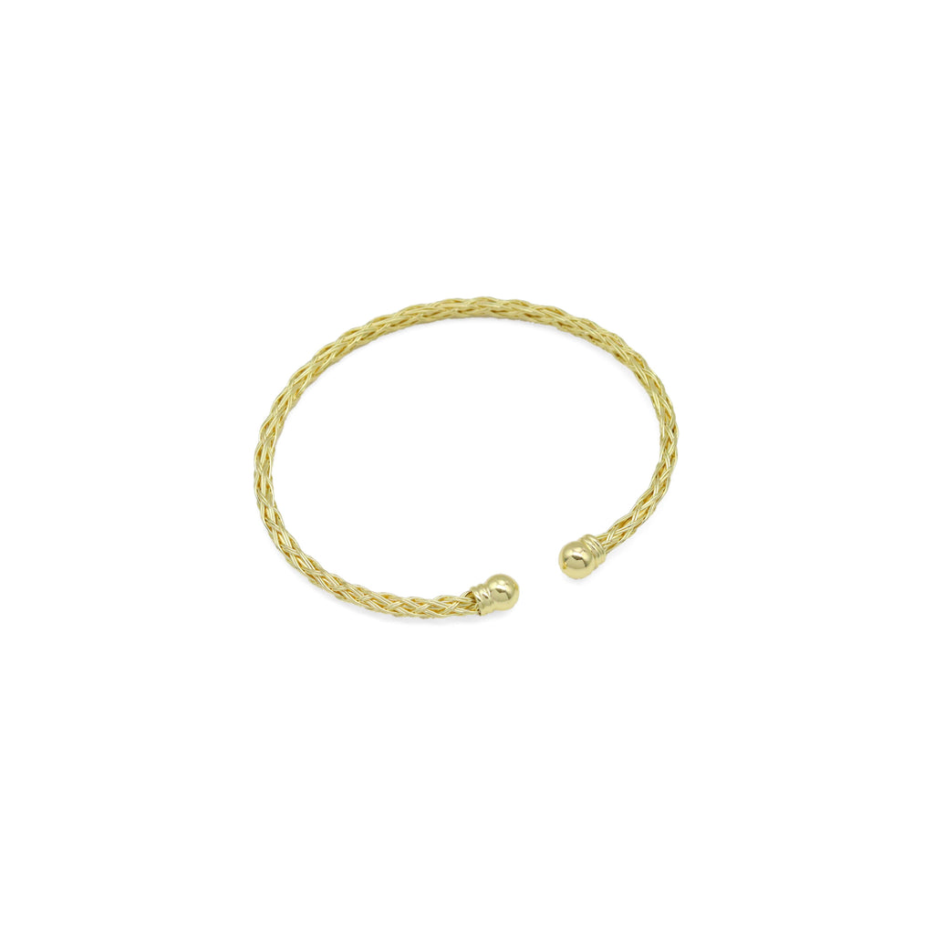 Gold Twisted line patten Bracelet, Sku#A444