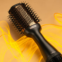 Load image into Gallery viewer, TYMO VOLUMIZER Hot Air Brush, Ionic Hair Blow Dryer &amp; Volumizer with Titanium Barrel for Volume &amp; Smooth Shine, Frizz-Free Styling, Black - Walmart.com