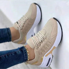 Load image into Gallery viewer, Lace-Up Wedge Sneakers