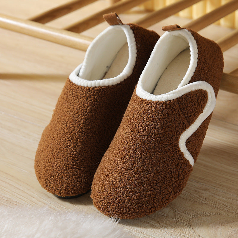 Unisex Indoor Slip-Resistant Thick-Soled Sock Boots | Warm Fleece Velcro Slippers