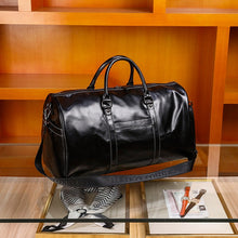 Load image into Gallery viewer, Men's Casual Travel Tote Bag - Large Capacity PU Leather Gym Duffle Bag for Fitness &amp; Weekend Trips