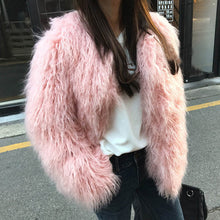 Load image into Gallery viewer, Women's Solid Color Short Faux Shearling Fur Coat