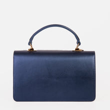 Load image into Gallery viewer, The Dosso Navy Blue and Beige Handwoven Leather Handbag
