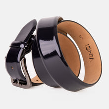 Load image into Gallery viewer, The Dodoma Navy  Patent Leather Belt