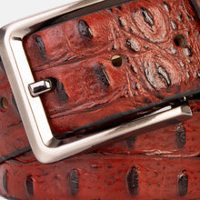 Load image into Gallery viewer, The Savamala Burgundy Leather Belt