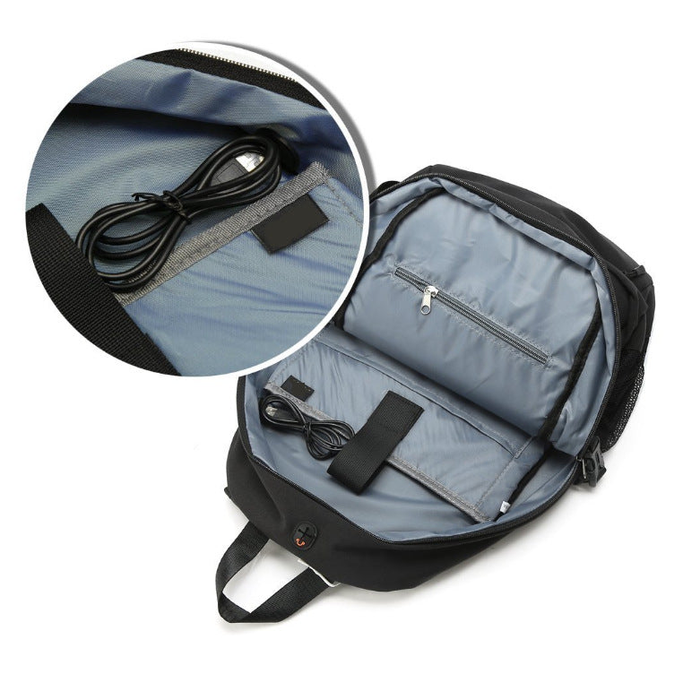 Anti-Theft USB Charging Laptop Backpack – Water-Resistant Nylon Travel Bag with Shoulder Straps