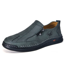 Load image into Gallery viewer, Men's Microfiber Leather Casual Shoes – Lace-Up Low-Top Sneakers with Rubber Sole
