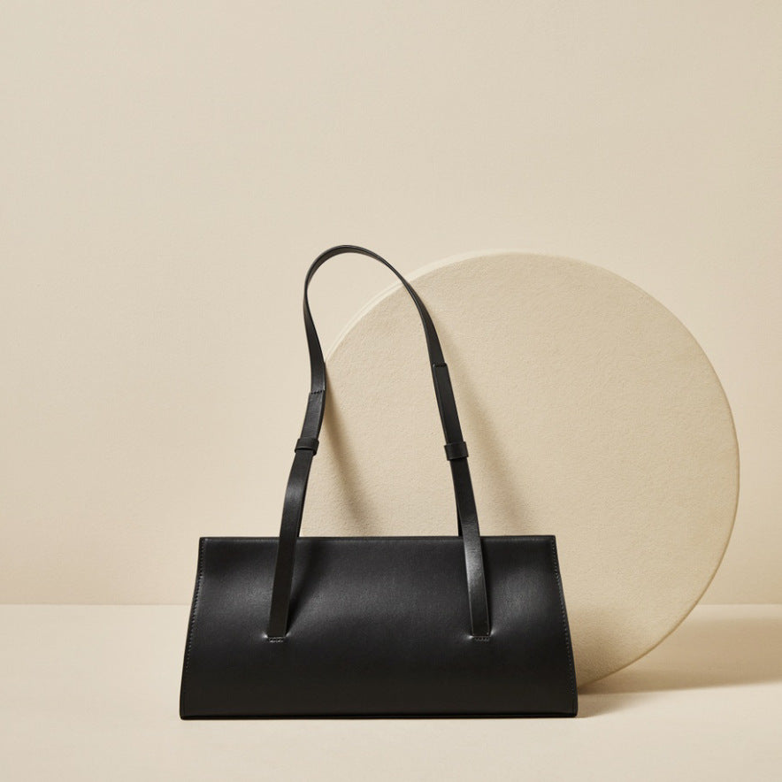 Women's Genuine Leather Underarm Shoulder Bag - Urban Minimalist Commuter Handbag