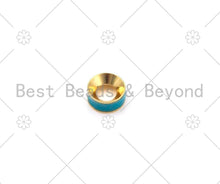 Load image into Gallery viewer, Gold Filled Colorful Enamel Drum Spacer Enamel Bead, Enamel Spacer Tube, Colorful Spacer Beads, 7x7x3mm,sku#G428