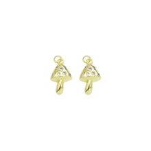 Load image into Gallery viewer, CZ Mushroom Gold Charm, Sku#LK913