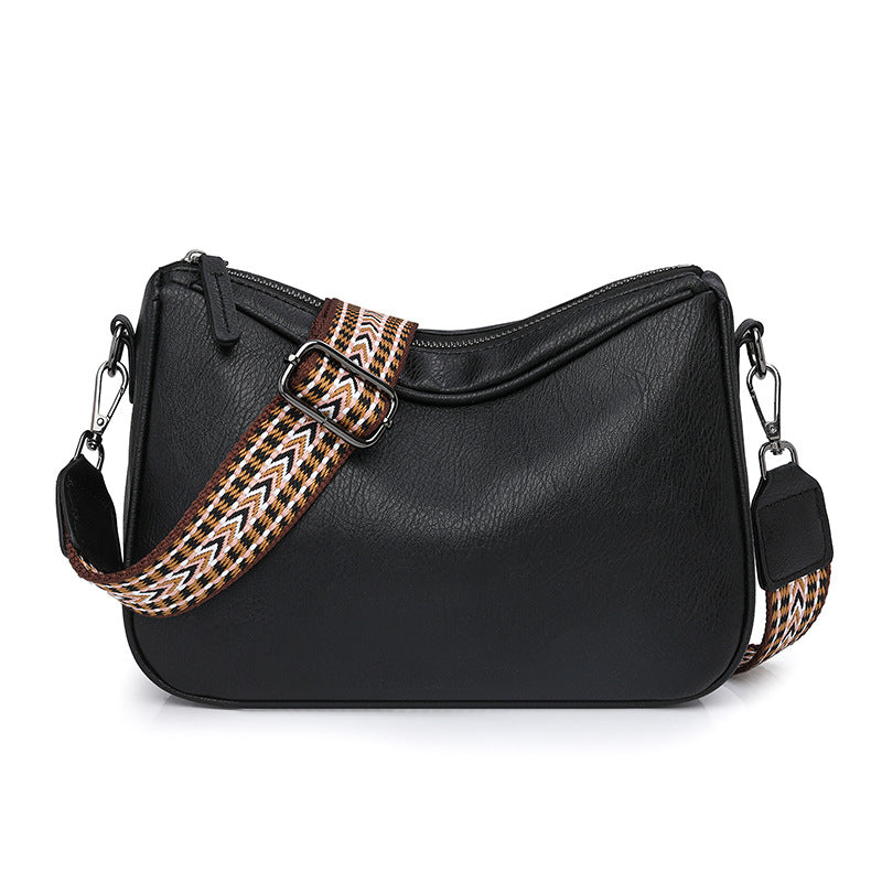 Korean-Style Soft PU Leather Crossbody Bag