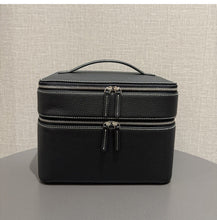 Load image into Gallery viewer, Genuine Leather Travel Jewelry Organizer Tote - Multi-Functional Makeup Storage Bag