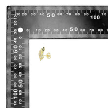 Load image into Gallery viewer, Gold Silver Clear CZ X Crossover Shape Stud Earrings, Sku#A369