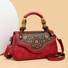Load image into Gallery viewer, Handcrafted Leather-Embossed Retro Crossbody Bag - Floral Design Women's Shoulder Bag