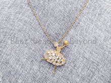Load image into Gallery viewer, CZ Micro Pave Ballerina Dancer Brooch/ Pin/Penant, Sku#P42