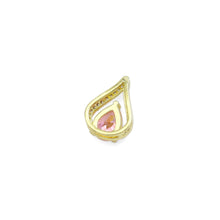 Load image into Gallery viewer, Pink Clear CZ Teardrop Charm/Necklace, Sku#LK926