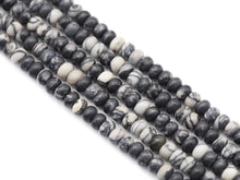 Load image into Gallery viewer, Genuine Web Jasper Rondelle Smooth Beads, 4x6mm, Sku#U1419