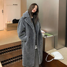 Load image into Gallery viewer, Womens Long Cashmere-Like Coat