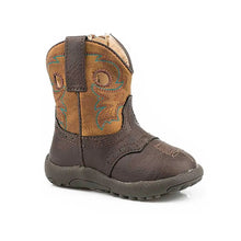 Load image into Gallery viewer, Roper Cowbabies Daniel (Tan/Dark Brown) - Infant Cowboy Booties