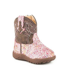 Load image into Gallery viewer, Roper Cowbabies Glitter Aztec - Infant Cowgirl Bootie