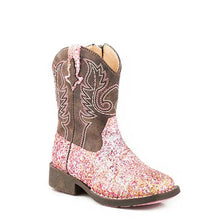Load image into Gallery viewer, Roper Glitter Aztec - Toddler Cowgirl Boots