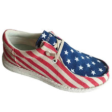 Load image into Gallery viewer, Roper Hang Loose American Flag - Women's Moccasin