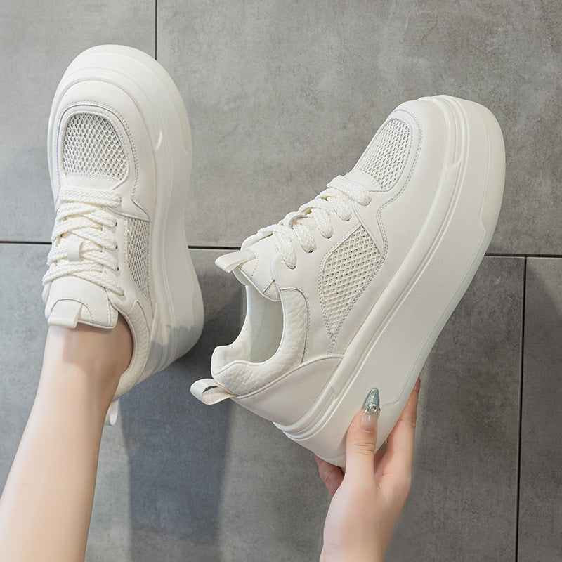 Women's Platform Sneakers - Height Boosting Casual Shoes with Thick Non-Slip Soles