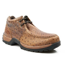 Load image into Gallery viewer, Roper Stirrup (Brown) - Men's Ostrich Leather Shoe