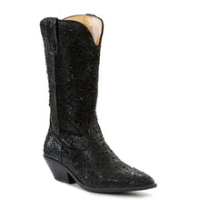 Load image into Gallery viewer, Roper Nettie Crystal (Black) - Women's Cowgirl Boot