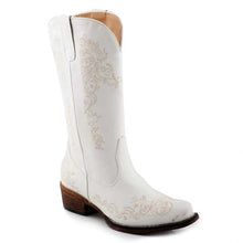 Load image into Gallery viewer, Roper Riley Scroll (White) - Women's Cowgirl Boot