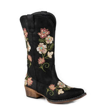 Load image into Gallery viewer, Roper Riley Floral (Black) - Women's Cowgirl Boot