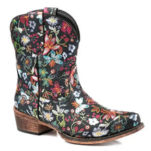 Load image into Gallery viewer, Roper Ingrid (Black) - Women's Metallic Leather Cowgirl Boot