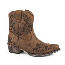 Load image into Gallery viewer, Roper Short Stuff (Tan/Brown) - Women's Cowgirl Boot