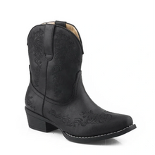 Load image into Gallery viewer, Roper Riley Scroll (Black) - Women's Cowgirl Boot