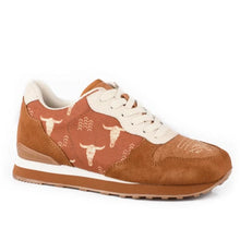Load image into Gallery viewer, Roper Giddyup Longhorn Jogger (Brown) - Women's Lace Up Suede Leather Sneaker
