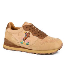 Load image into Gallery viewer, Roper Giddyup Rider Jogger (Tan) - Women's Lace Up Suede Sneaker