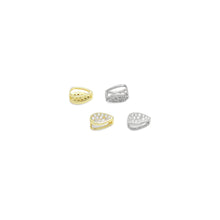 Load image into Gallery viewer, CZ Pave teardrop Shape Link connector, bail, charm holder, Sku#A247