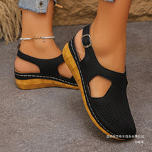 Load image into Gallery viewer, Women's Platform Buckle Slides - Comfortable Slip-On Sandals with Thick Sole